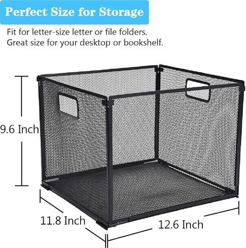 منظم ملفات معلق للمكتب، صندوق حامل ملفات معدني ممتاز بحجم حرف، صندوق حامل ملفات، سهل التجميع، خزانات تخزين سلة الملفات المحمولة لسطح المكتب in Kuwait