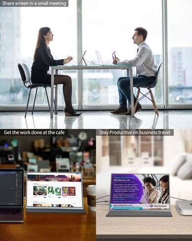 شاشة Intehill 4K المحمولة لأجهزة الكمبيوتر المحمول وأجهزة الكمبيوتر الصغيرة، شاشة كمبيوتر صغيرة متطورة مقاس 13.4 بوصة مع نسبة ذهبية 16:10 ودقة 3840x2400 (13.4 بوصة 4K+ U13NA) in Kuwait