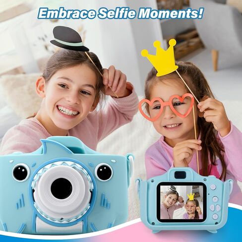 GKidz Kids Camera for Boys & Girls Toy Camera Age 3-12 Years Old Young Photographers with 64GB SD Card, Hanging Belt & Durable Silicone Case Ideal Gift for Kids | Camera for Kids | Toddler Camera in Saudi Arabia