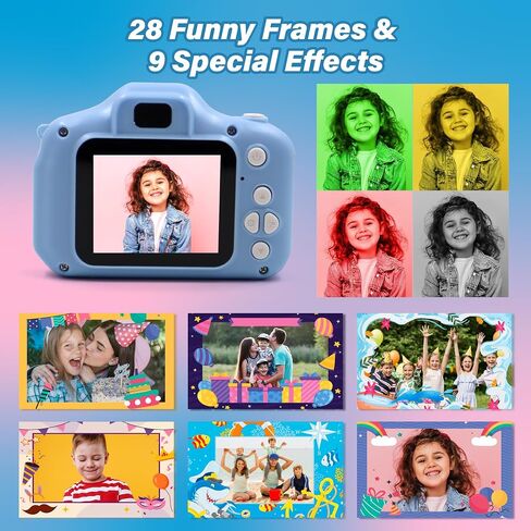 GKidz Kids Camera for Boys & Girls Toy Camera Age 3-12 Years Old Young Photographers with 64GB SD Card, Hanging Belt & Durable Silicone Case Ideal Gift for Kids | Camera for Kids | Toddler Camera in Saudi Arabia