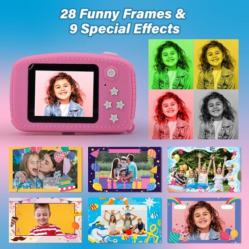 GKidz Kids Camera for Boys & Girls Toy Camera Age 3-12 Years Old Young Photographers with 64GB SD Card, Hanging Belt & Durable Silicone Case Ideal Gift for Kids | Camera for Kids | Toddler Camera in Saudi Arabia