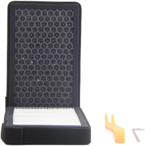 2 قطعة Highfil 1107681-00-A فلتر هواء المقصورة HEPA مع المنشط. متوافق مع تسلا موديل 3 2017-2023، تسلا موديل Y 2020-2023 يستبدل: 1107681-00-A، 110768100B، 110768100C in Kuwait