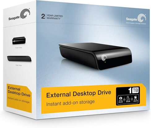 سيجيت محرك الأقراص الصلبة الخارجي لسطح المكتب سعة 3 تيرابايت USB 2.0 STAY3000100 أسود in Saudi Arabia