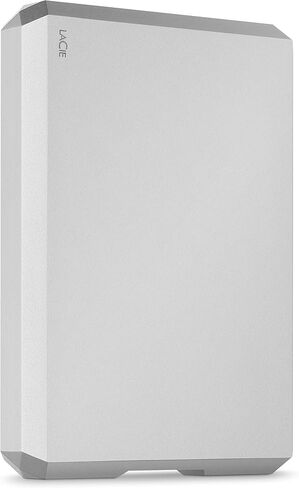 LaCie Mobile Drive, 2 TB , External Hard Drive HDD – Moon Silver, USB-C USB 3.0, With Rescue Services (STHG2000400) in Saudi Arabia