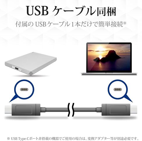 LaCie Mobile Drive, 2 TB , External Hard Drive HDD – Moon Silver, USB-C USB 3.0, With Rescue Services (STHG2000400) in Saudi Arabia