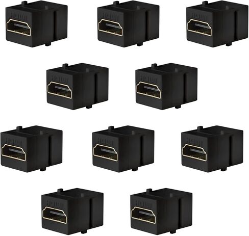 4K HDMI Keystone Jack 4K Keystone HDMI Jack Coupler Keystone with 4K 120Hz (Black) in Saudi Arabia
