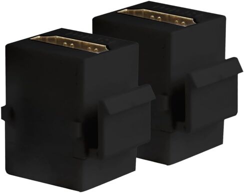 4K HDMI Keystone Jack 4K Keystone HDMI Jack Coupler Keystone with 4K 120Hz (Black) in Saudi Arabia
