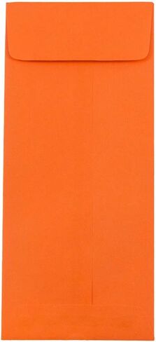 JAM PAPER #10 مغلفات ملونة للأعمال السياسية - 4 1/8 × 9 1/2 - برتقالي معاد تدويره - 50/عبوة in Saudi Arabia