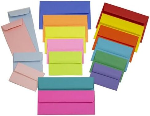 JAM PAPER #10 مغلفات ملونة للأعمال السياسية - 4 1/8 × 9 1/2 - برتقالي معاد تدويره - 50/عبوة in Saudi Arabia