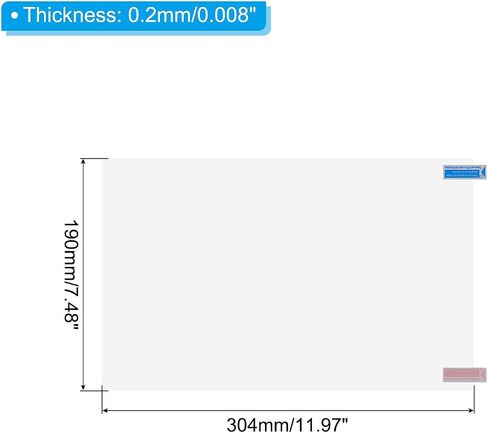 MECCANIXITY Clear Laptop Screen Protector Film Anti Blue Light Anti-scratch 383mm x 215mm for Laptop 17.6 Inch 16:9 in Saudi Arabia