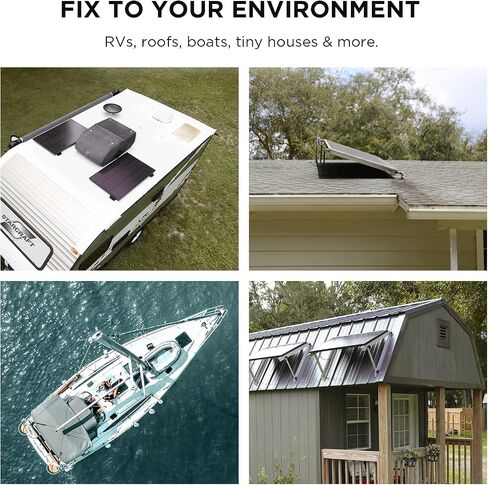 EF ECOFLOW 2PCS 100W 12V Solar Panels, High Efficiency Monocrystalline PV Modules, IP68 Waterproofing, Ideal for RV& Marine Rooftop, Farm Battery, Power Kits & Ecosystem in Saudi Arabia