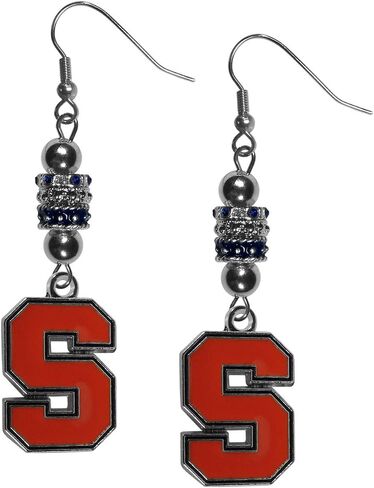 أقراط NCAA Siskiyou الرياضية النسائية Syracuse Orange Euro Bead مقاس واحد بلون الفريق in Saudi Arabia