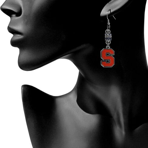أقراط NCAA Siskiyou الرياضية النسائية Syracuse Orange Euro Bead مقاس واحد بلون الفريق in Saudi Arabia