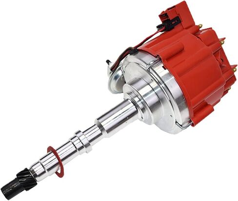 أداء الفريق - ملف HEI الكامل للموزع 65K - متوافق مع SBC/BBC Chevy AMC Jeep V8 304 360 390 401 غطاء أحمر للتركيب بسلك واحد in Saudi Arabia