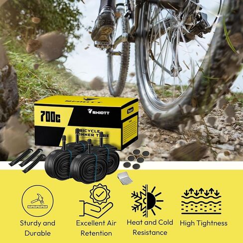 4 Pack Road Bike Tubes 700 x 23c 24c 25c 28c 30c 32c 35c 37c 38c 40c 42c 43c, 700c Bike Tire Tube (Presta/Schrader Valve) in Kuwait