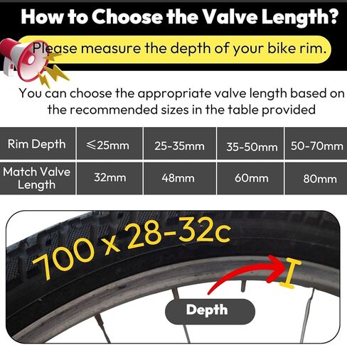 4 Pack Road Bike Tubes 700 x 23c 24c 25c 28c 30c 32c 35c 37c 38c 40c 42c 43c, 700c Bike Tire Tube (Presta/Schrader Valve) in Kuwait