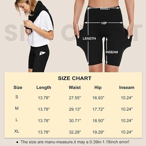 Women’s Athletic Shorts with Pockets High Waisted Workout Shorts Women Gym Tummy Control Bike Yoga Running Shorts in Saudi Arabia