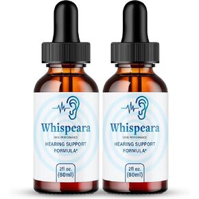 قطرات Whispeara tinnitus لقطرات الأذنين الرنين ، حلقة قطرات سائلة صافية ، أقصى قوة ، ملحق السمع الصيغة المتقدمة ، رنين الأذن ، مراجعات Whispeara (2 حزمة)
