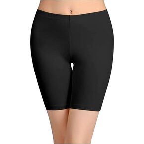 TRENDMALLS Women's High Coverage Super Combed Cotton Elastane Stretch Mid Waist Cycling Shorts
