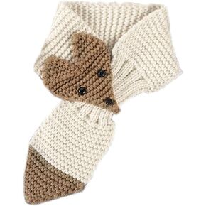 Children Winter Warm Handmade Knitted Wraps Cartoon Fox Scarf