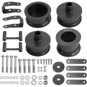 maXpeedingrods 3" Front & 3" Rear Leveling Lift Kit for Jeep Wrangler JK JKU 2WD 4WD 2007-2018, Front Rear Coil Spring Spacer Shock Extender Bracket, Gray