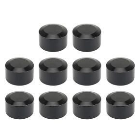 10 PCS دراجة نارية يغطى الترباس محرك أغطية أغطية من الألومنيوم لهارلي توأم كام سبورتستر داينا جولة Electra Street Glide Softail Breakout FL (Black Fit 11-14.6mm Bolt ، Large)