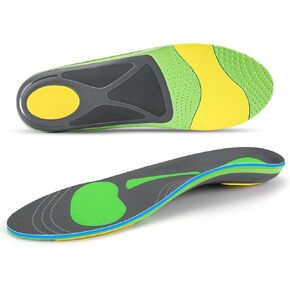 Kelaide Orthotic Insoles for Plantar Fasciitis – 210+ lbs Heavy Duty Arch Support Inserts for Men & Women– Flat Feet, Heel Pain, Over-Pronation Relief, Anti-Fatigue Foot Support for Standing & Running