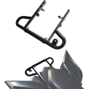 Rear Wide Grab Bar Bumper Assembly Kit for Raptor 700 700R 06-24, Black Iron ATV Rear Bumper for Yamaha Raptor 700 700R 2006-2024 Accessories