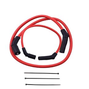 10mm Silicone Red Spark Plug Wires Kit Compatible with Harley H-D FLT FLHT FLHR FLTR 2009-2015