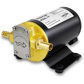 HNZXIB Electric Oil Transfer Pump 12V Fuel Transfer Pump,Diesel Self Priming Pump 12L/min Electric Scavenge Oil Extractor Suitable for Diesel, Kerosene, Oil Change Pump Extractor (12V)