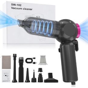 Aomees Car Vacuum Cleaner - 17000Pa ، مكنسة كهربائية محمولة للسيارة ، شفط وبلور عالي الطاقة ، مكنسة مكنسة مملوكة للاستمت