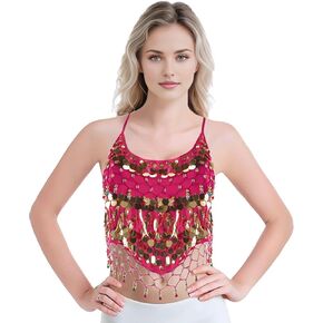 Munafie Belly Dance Top - أعلى أزياء قابلة للتعديل للعروض الاحترافية و Cosplay Rose Red