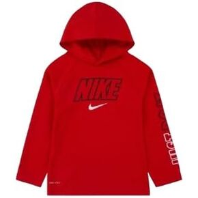 Nike Toddler Boy Dri-FIT Thermal Pullover Hoodie, University Red, 4T