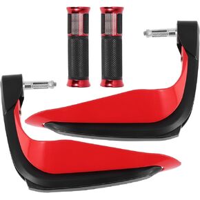 7/8" 22mm 15/16" 24mm Motorcycle Hand Grips Cover Kit Aluminum Alloy Rubber Handlebar Hand Grips Red 1 Set