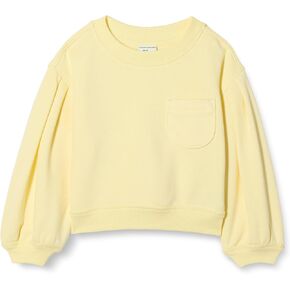 Amazon Essentials Girls and Toddlers' Gathered Sleeve Sweatshirt with Pocket