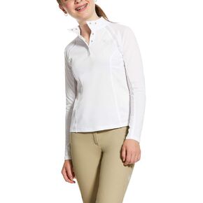 ARIAT Girls Sunstopper 2.0 Show Shirt Long Sleeve White (XX-Large)
