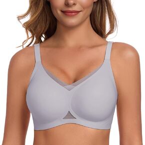 Gailife Womens Wireless V Mesh Bra Bra Seamless Bralette Push Up Bras No Tshirt underwire Downer