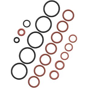 20Pcs Rubber Cooling System O-Ring Kit Fit for BMW E46 M52 M54 320i 323i 325i 328i 330i, Leakproof Cooling System Hose Seal Gasket Replace 13621743299 11537802638 17111711987 11537545278 11517514942
