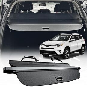 لغطاء الحمولة Toyota RAV4 2019-2024، غطاء الحمولة لملحقات Toyota RAV4 2019 2020 2021 2022 2023 2024 غطاء حماية أمان صندوق السيارة الخلفي (نسيج ألياف الكربون) in Kuwait