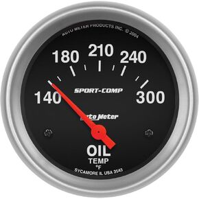 Auto Meter 3543 Sport-Comp Electric Oil Temperature Gauge
