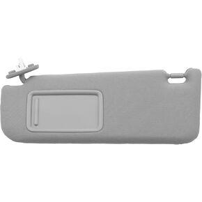 Dasbecan Left Driver Side Sun Visor with Light Compatible with Toyota Camry 2012-2017 Gray 74320-06610-B1 74320-06610-B2 74320-06611-B2 74320-33F40-B0
