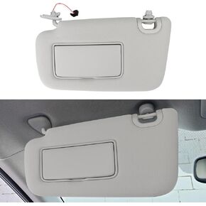 INTGET Driver Side Sun Visor for Nissan Sentra 2013 2014 2015 2016 2017 2018 2019 Accessories Cloth Car Sun Protection Visors Replacement with Mirror (for Unlighted Version)