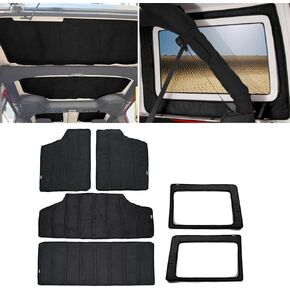 Car Roof Window Heat Insulation Cotton Pad Kit Hardtop Headliner Roof Heat Insulation Mat for Jeep Wrangler JK 4-Door 2012-2017 Interior Accessories