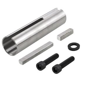 CNQLIS Extended 1" to 1 1/8" 1/4" Keyed Gas Engine Pulley Crank Shaft Sleeve Adapter, Fits Pulleys, gearboxes, etc.