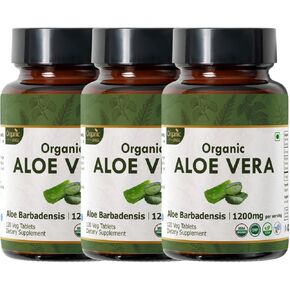 Aloe Vera 120 Tablets | Aloe Barbadensis (Aloe Vera) | USDA Organic Certified | Organic and Natural 120tab
