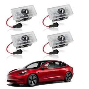 جهاز عرض Light Lights Lights متوافق مع إكسسوارات Tesla للنموذج Y 3 X S ، لا تتلاشى 4K HD Puddle Light
