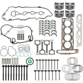 labwork Engine Pistons Valves Seals Kit Replacement for Chevrolet Equinox 2010-2017 Replacement for GMC Terrain 2010-2017 12616970 12621251 12631102 12631103 12631967 12665165