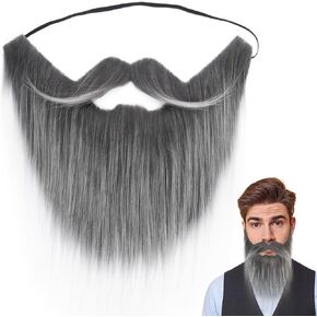 Yan Dream Men Men Fale False Matache for Men Cosplay Fake Bear Costume Hair For Halloween Party