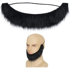Yan Dream Men Chin Curtain Beard Fake Chinstrap Beard False Costume Facial Hair Historic Presidential Beard