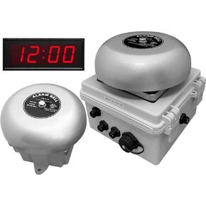 Netbell-K-E1-C Break Bell-Clock System لمتجر المكاتب المدرسية مع شبكة رقمية 4 بوصة (2 أجراس ث/ ساعة)